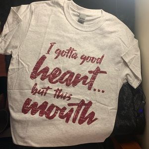 Grey and Burgundy T-Shirt NWOT